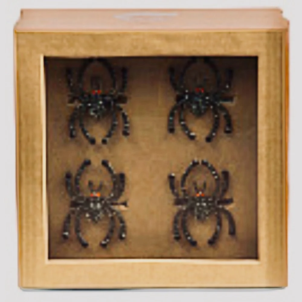 Rhinestone Spider Napkin rings